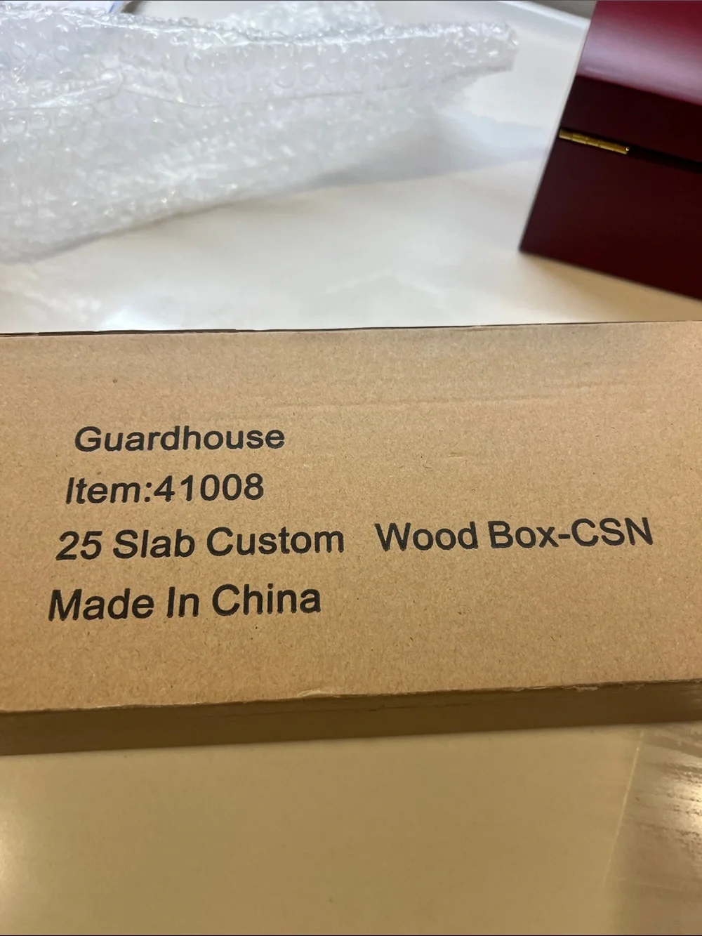 Coin Slab Wooden Storage Box with 25 Foam Slots - New Never Used!